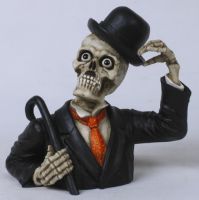 Charlie Chaplin Skull Skeleton Figurine Charlie Chaplin Skull Skeleton Figurine