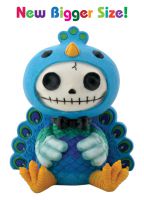 Peacock Dandy Furry Bones Skellies Medium Figurine