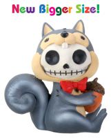 Nibbles Squirrel Furry Bones Skellies Medium Figurine