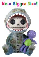 Rex Dinosaur Furry Bones Skellies Medium Figurine