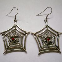 Spider on Spider Web Earrings