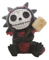 Black Scorchie Dragon Furry Bones Skellies Figurine Black Scorchie Dragon Furry Bones Skellies Figurine