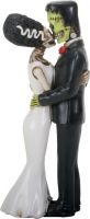 Frankenskull and Bride Kissing Figurine