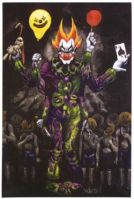 Desiderato the Clown Postcard sticker