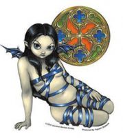 Jasmine's Blue Ribbon Fairy Sticker Jasmine's Blue Ribbon Fairy Sticker