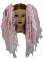 Baby Pink Gothic Ribbon Hair Falls by Dreadful Falls