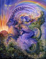 Capricorn Zodiac Collector's Card by Josephine Wall