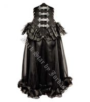 Dark Star Gothic Mesh PVC Buckle Chain Under Bust Dress Skirt
