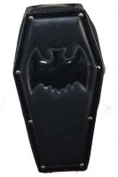 Dark Star Black Gothic PVC Black Bat Coffin Backpack Purse