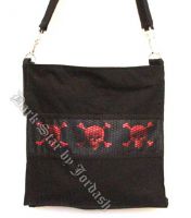 Dark Star Black and Red Gothic Skull Book Bag Dark Star Black and Red Gothic Skull Book Bag