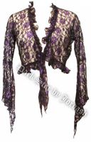 Dark Star Black and Purple Lace Shrug