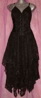 Dark Star Gothic Black Lace Corset Dress
