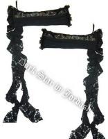 Dark Star Gothic Black Lace Up w Draping Lace Armwarmers
