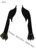 Dark Star Black Velvet & Lace Gothic Shrug Bolero Top