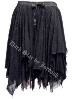 Dark Star Black Spiderweb Lace Layered Gothic Short Skirt