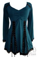 Plus Size Electra Corset Top in Dark Teal