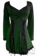 Plus Size Electra Corset Top in Green Envy
