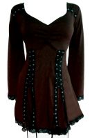 Plus Size Electra Corset Top in Brown Walnut