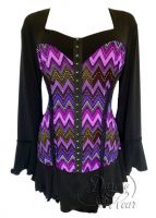 Plus Size Corsetta Top in Purple Wave