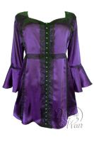 Plus Size Enchanted Corset Top in Amethyst Purple