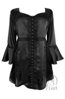 Plus Size Enchanted Corset Top in Black Onyx