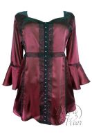 Plus Size Enchanted Corset Top in Ruby Red