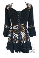 Plus Size Gothic Cabaret Corset Top in Wild Side