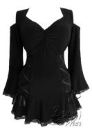 Jr. Plus Size Gothic Temptation Corset Top in Black