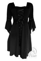 Plus Size Black Gothic Renaissance Corset Dress