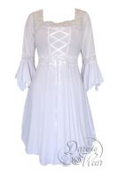 Plus Size White Icing Gothic Renaissance Corset Dress
