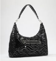 Rock Rebel Black Zebra Hobo Purse