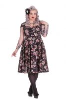 Hell Bunny Plus Size Gothic Black Day of the Dead Sasha Dress