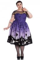 Hell Bunny Plus Size Purple Halloween Haunt 50's Dress