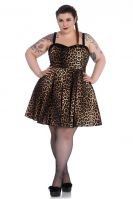 Hell Bunny Plus Size Punk Leopard Panthera Mini Dress