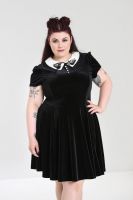 Hell Bunny Plus Size Gothic Wednesday Addams Graveyard & Bats Mini Dress