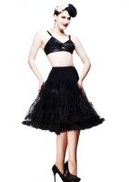 Hell Bunny Plus Size Gothic Black Long Voluminous Petticoat