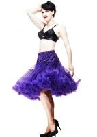 Hell Bunny Plus Size Gothic Purple Long Voluminous Petticoat