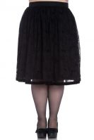Hell Bunny Plus Size Gothic Black Spiderweb Bats Tulle Skirt