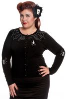 Hell Bunny Plus Size Gothic Black Spiderweb Cardigan