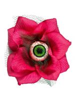 Hairy Scary Pink 3D Green Eyeball w Green Netting Eyeleen Hair Clip Hairy Scary Pink 3D Green Eyeball w Green Netting Eyeleen Hair Clip
