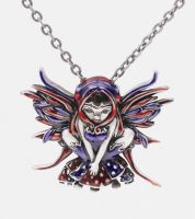 Polkadot Mushroom Fairy Necklace by Jasmine Becket Griffith