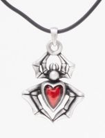Red Heart Spider Necklace Red Heart Spider Necklace