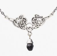 Celtic Necklace w Black Dangle Celtic Necklace w Black Dangle