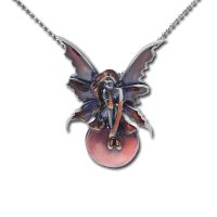 Scarlet Bubble Rider Fairy Necklace by Amy Brown