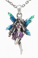 Purple and Blue Pretty Fairy Necklace Purple and Blue Pretty Fairy Necklace