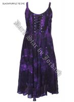 Dark Star Black and Purple Gothic Corset Long Gown