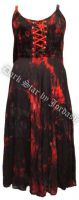 Dark Star Black and Red Velvet Gothic Corset Long Gown