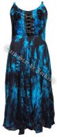 Dark Star Black and Turquoise Velvet Gothic Corset Long Gown