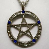 Pentacle with Blue Stones Necklace Pentacle with Blue Stones Necklace