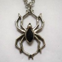 Spider w Black Stone Necklace Spider w Black Stone Necklace